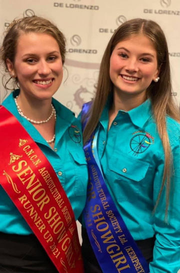 2021 Kempsey Showgirl Winner - Kirra Davison with Runner up - Shelley Brown